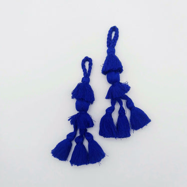 Royal Blue Tassels, Cotton Tassels, Bohemian